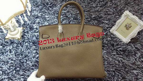 Hermes Birkin 35CM Tote Bag Litchi Leather HB35GL Grey Hermes Birkin 35CM Tote Bag Litchi Leather HB35GL Grey