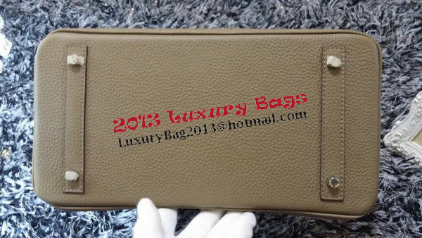 Hermes Birkin 35CM Tote Bag Litchi Leather HB35GL Grey Hermes Birkin 35CM Tote Bag Litchi Leather HB35GL Grey