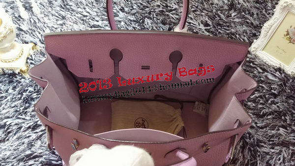 Hermes Birkin 35CM Tote Bag Litchi Leather HB35GL Lavender Hermes Birkin 35CM Tote Bag Litchi Leather HB35GL Lavender