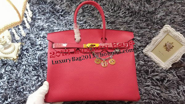 Hermes Birkin 35CM Tote Bag Litchi Leather HB35GL Rose Hermes Birkin 35CM Tote Bag Litchi Leather HB35GL Rose