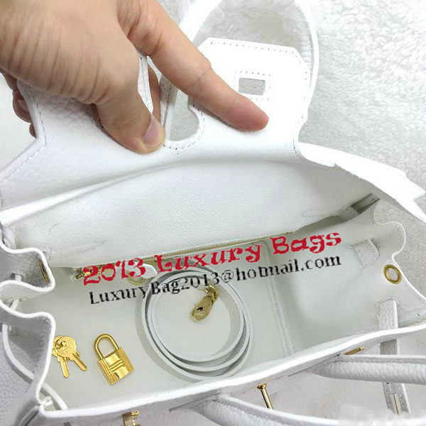 Hermes Birkin 25CM Tote Bag Original Leather H25T White Hermes Birkin 25CM Tote Bag Original Leather H25T White