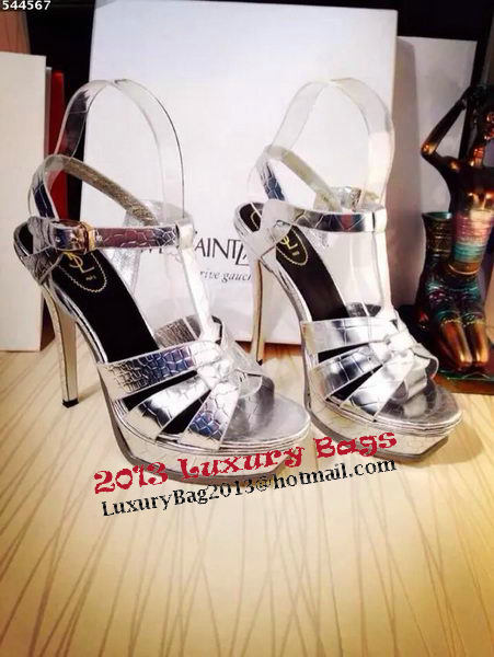 Yves Saint Laurent 130mm Pump Sandals YSL249LWR Silver Yves Saint Laurent 130mm Pump Sandals YSL249LWR Silver