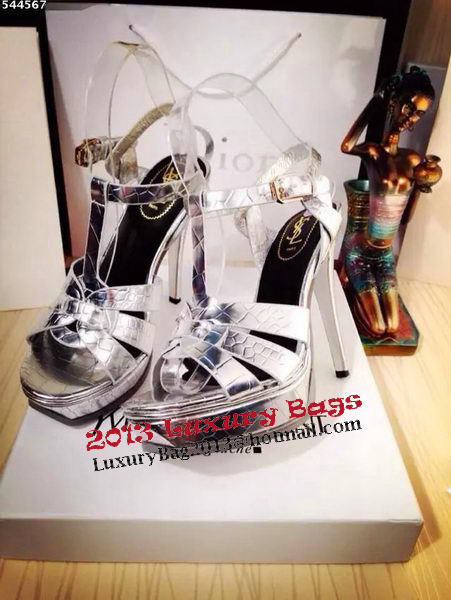 Yves Saint Laurent 130mm Pump Sandals YSL249LWR Silver Yves Saint Laurent 130mm Pump Sandals YSL249LWR Silver