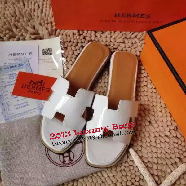 Hermes Slipper Calfskin Leather HO0476 OffWhite Hermes Slipper Calfskin Leather HO0476 OffWhite