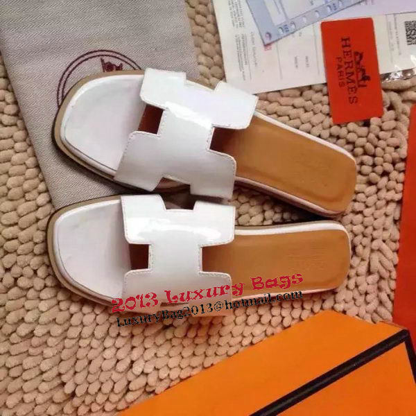 Hermes Slipper Calfskin Leather HO0476 OffWhite Hermes Slipper Calfskin Leather HO0476 OffWhite