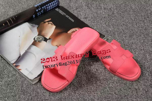 Hermes Slipper Togo Leather HO060 Light Red Hermes Slipper Togo Leather HO060 Light Red