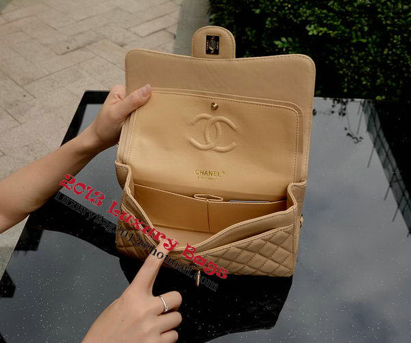 Chanel 2.55 Series Flap Bag Apricot Sheepskin Leather A1112 Gold Chanel 2.55 Series Flap Bag Apricot Sheepskin Leather A1112 Gold