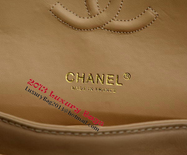 Chanel 2.55 Series Flap Bag Apricot Sheepskin Leather A1112 Gold Chanel 2.55 Series Flap Bag Apricot Sheepskin Leather A1112 Gold