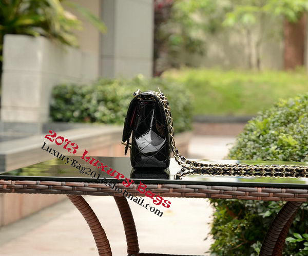 Chanel 2.55 Series Flap Bag Black Patent Leather A1112 Gold Chanel 2.55 Series Flap Bag Black Patent Leather A1112 Gold