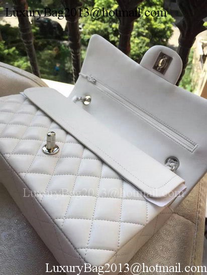 Chanel 2.55 Series Flap Bag White Original Leather A01112 Silver Chanel 2.55 Series Flap Bag White Original Leather A01112 Silver