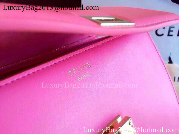 Celine Classic Box Flap Bag Calfskin Leather C2263 Pink Celine Classic Box Flap Bag Calfskin Leather C2263 Pink