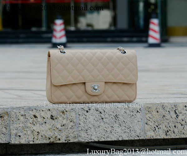Chanel 2.55 Series Flap Bag Apricot Cannage Pattern A1112 Silver Chanel 2.55 Series Flap Bag Apricot Cannage Pattern A1112 Silver