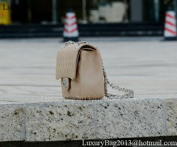 Chanel 2.55 Series Flap Bag Apricot Cannage Pattern A1112 Silver Chanel 2.55 Series Flap Bag Apricot Cannage Pattern A1112 Silver