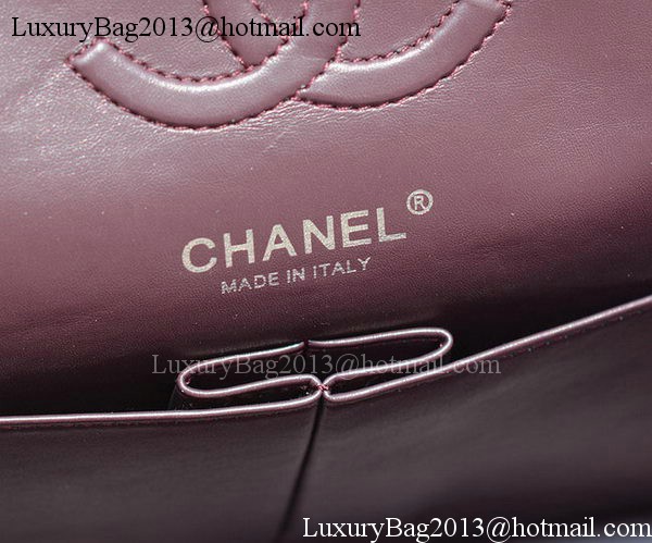 Chanel 2.55 Series Flap Bag Burgundy Sheepskin Leather A37586 Silver Chanel 2.55 Series Flap Bag Burgundy Sheepskin Leather A37586 Silver