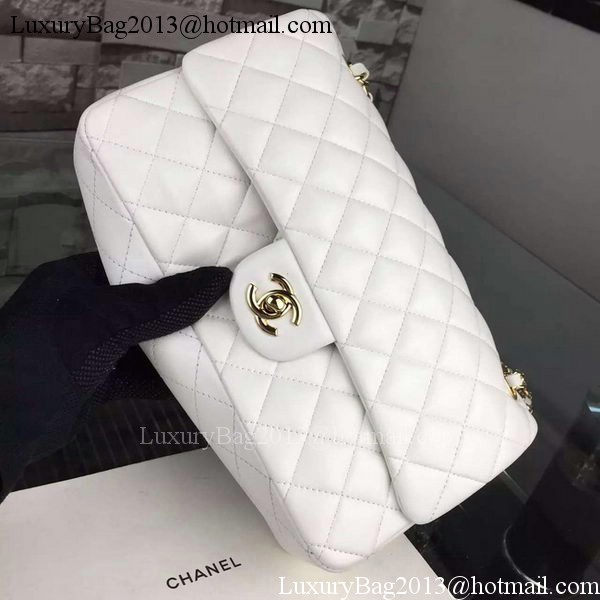 Chanel 2.55 Series Flap Bag Lambskin Leather A5024 White Chanel 2.55 Series Flap Bag Lambskin Leather A5024 White