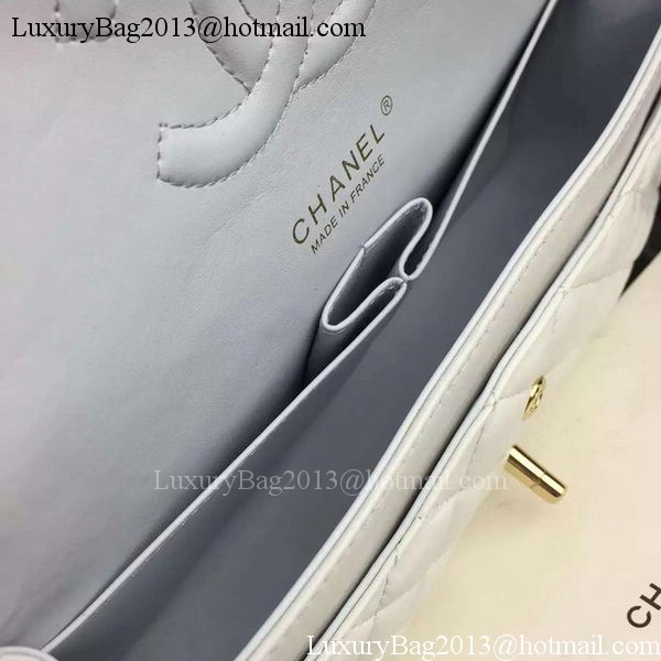 Chanel 2.55 Series Flap Bag Lambskin Leather A5024 White Chanel 2.55 Series Flap Bag Lambskin Leather A5024 White