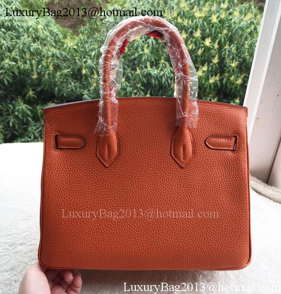 Hermes Birkin 30CM Tote Bags Orange Calfskin Leather BK30 Gold Hermes Birkin 30CM Tote Bags Orange Calfskin Leather BK30 Gold