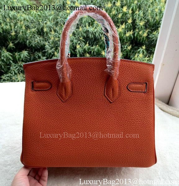 Hermes Birkin 30CM Tote Bags Orange Calfskin Leather BK30 Silver Hermes Birkin 30CM Tote Bags Orange Calfskin Leather BK30 Silver