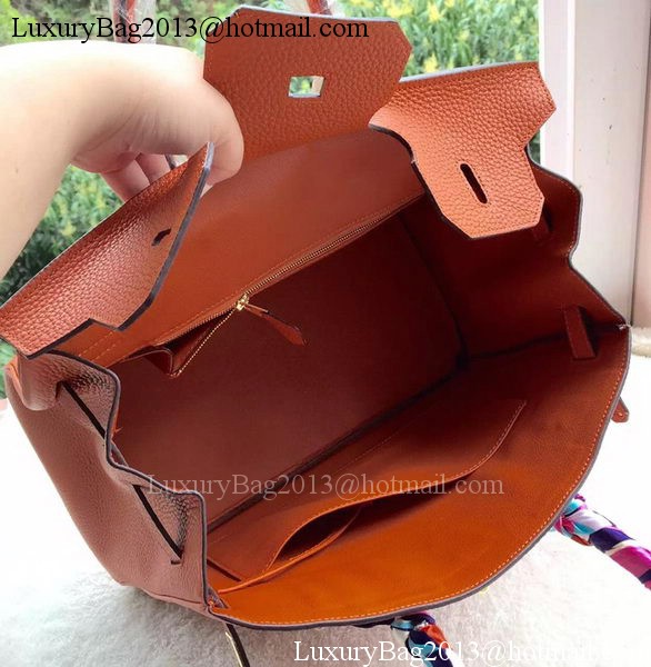 Hermes Birkin 35CM Tote Bag Orange Calfskin Leather BK35 Gold Hermes Birkin 35CM Tote Bag Orange Calfskin Leather BK35 Gold