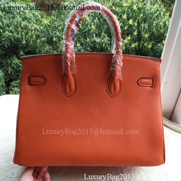 Hermes Birkin 35CM Tote Bag Orange Calfskin Leather BK35 Gold Hermes Birkin 35CM Tote Bag Orange Calfskin Leather BK35 Gold