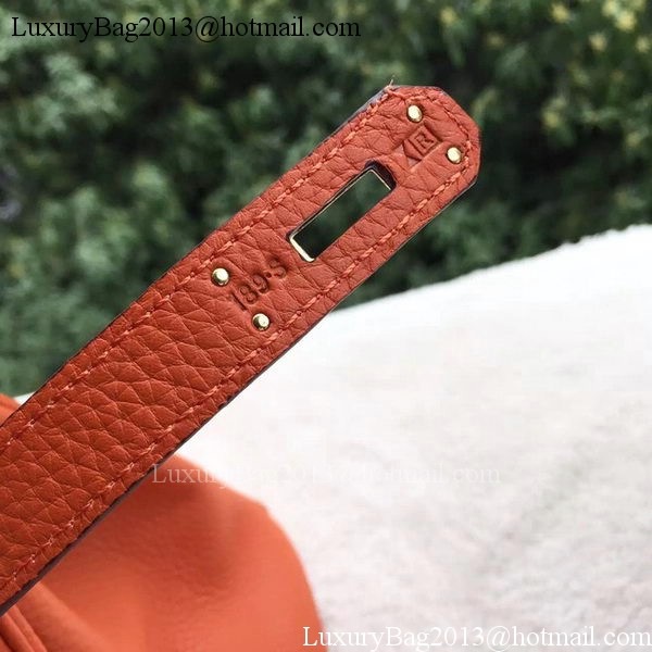 Hermes Birkin 35CM Tote Bag Orange Calfskin Leather BK35 Gold Hermes Birkin 35CM Tote Bag Orange Calfskin Leather BK35 Gold