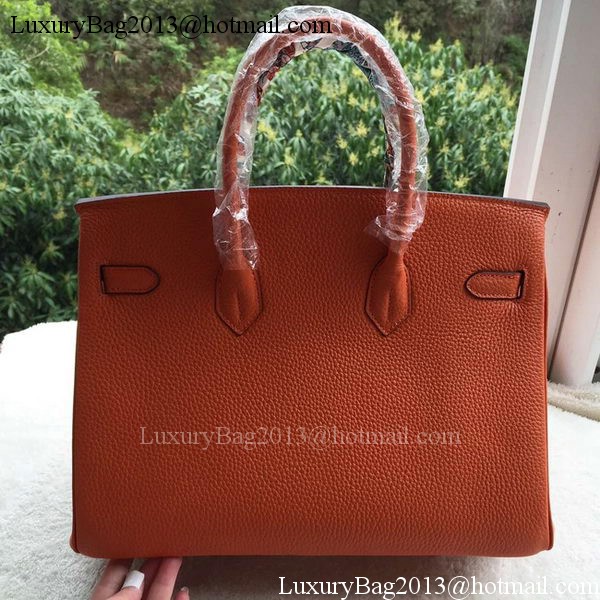 Hermes Birkin 35CM Tote Bag Orange Calfskin Leather BK35 Silver Hermes Birkin 35CM Tote Bag Orange Calfskin Leather BK35 Silver