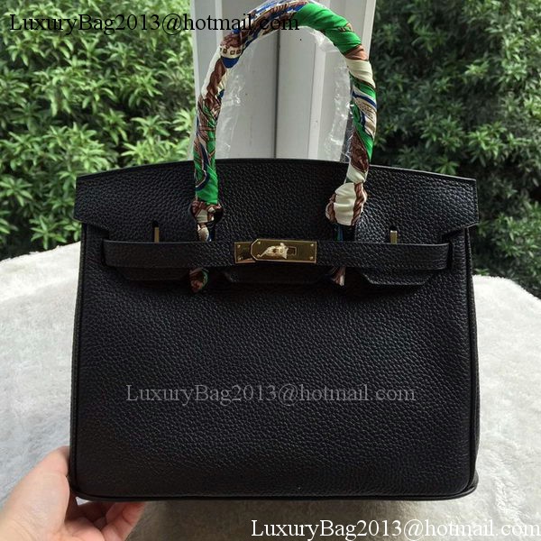 Hermes Birkin 30CM Tote Bags Black Calfskin Leather BK30 Gold Hermes Birkin 30CM Tote Bags Black Calfskin Leather BK30 Gold