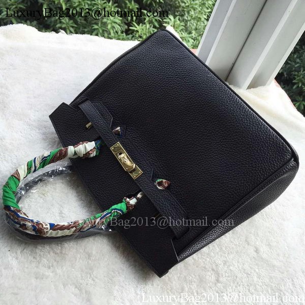 Hermes Birkin 30CM Tote Bags Black Calfskin Leather BK30 Gold Hermes Birkin 30CM Tote Bags Black Calfskin Leather BK30 Gold