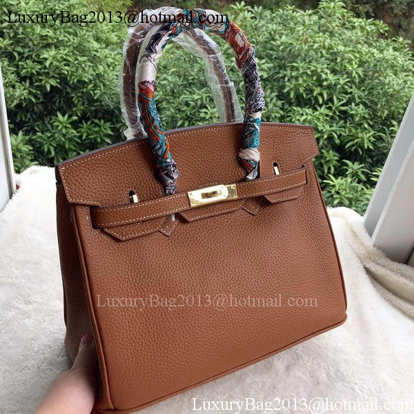 Hermes Birkin 30CM Tote Bags Brown Calfskin Leather BK30 Gold Hermes Birkin 30CM Tote Bags Brown Calfskin Leather BK30 Gold