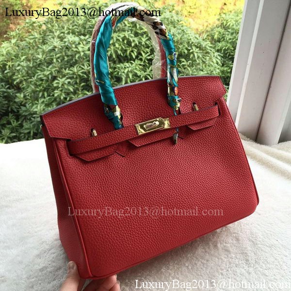Hermes Birkin 30CM Tote Bags Red Calfskin Leather BK30 Gold Hermes Birkin 30CM Tote Bags Red Calfskin Leather BK30 Gold