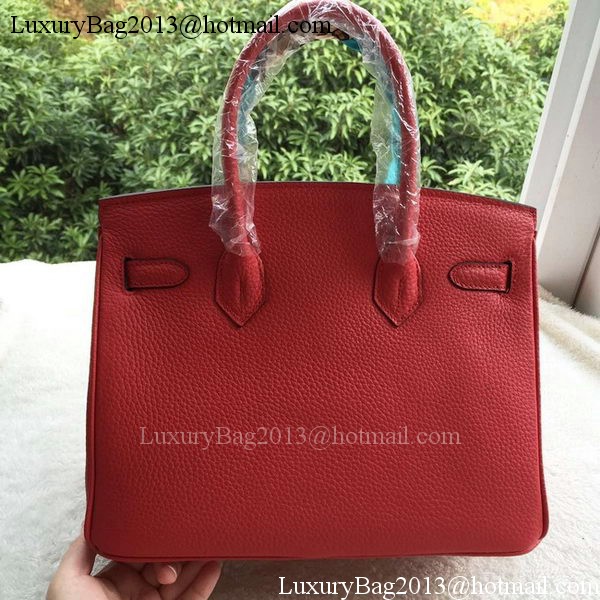 Hermes Birkin 30CM Tote Bags Red Calfskin Leather BK30 Gold Hermes Birkin 30CM Tote Bags Red Calfskin Leather BK30 Gold