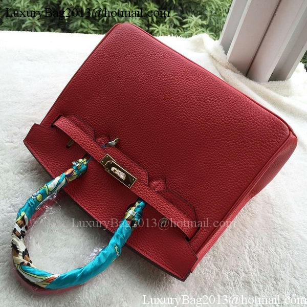 Hermes Birkin 30CM Tote Bags Red Calfskin Leather BK30 Gold Hermes Birkin 30CM Tote Bags Red Calfskin Leather BK30 Gold