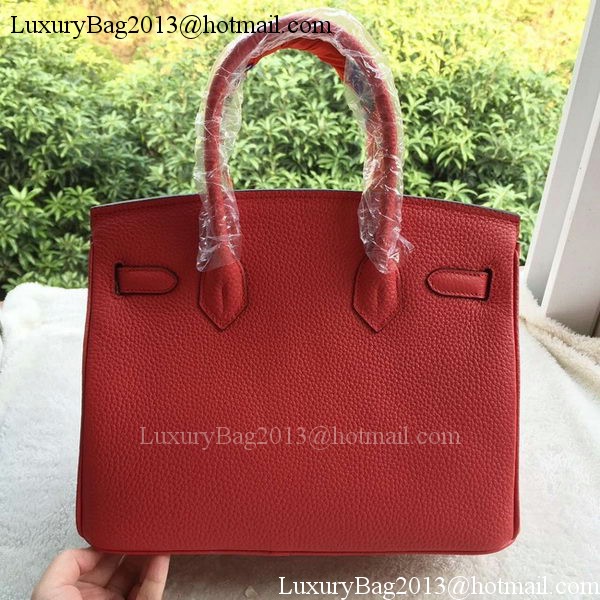Hermes Birkin 30CM Tote Bags Red Calfskin Leather BK30 Silver Hermes Birkin 30CM Tote Bags Red Calfskin Leather BK30 Silver