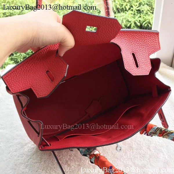 Hermes Birkin 30CM Tote Bags Red Calfskin Leather BK30 Silver Hermes Birkin 30CM Tote Bags Red Calfskin Leather BK30 Silver