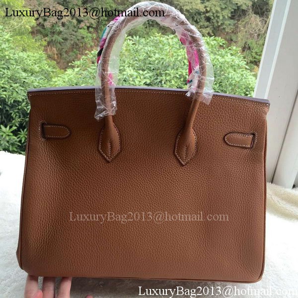 Hermes Birkin 35CM Tote Bag Brown Litchi Leather BK35 Silver Hermes Birkin 35CM Tote Bag Brown Litchi Leather BK35 Silver