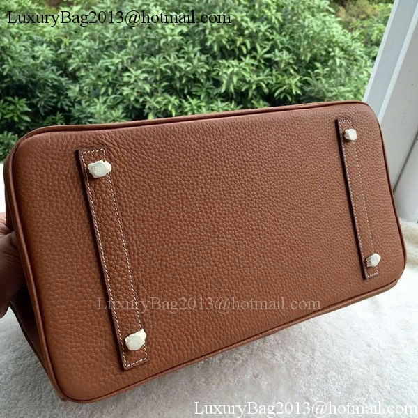 Hermes Birkin 35CM Tote Bag Brown Litchi Leather BK35 Silver Hermes Birkin 35CM Tote Bag Brown Litchi Leather BK35 Silver
