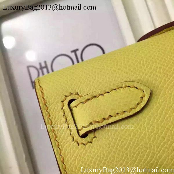 Hermes Kelly 31cm Clutch Epsom Leather KL31 Yellow Hermes Kelly 31cm Clutch Epsom Leather KL31 Yellow