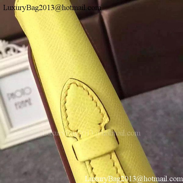 Hermes Kelly 31cm Clutch Epsom Leather KL31 Yellow Hermes Kelly 31cm Clutch Epsom Leather KL31 Yellow
