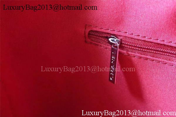 Chanel Large Canvas Tote Shopping Bag A5002 Red Chanel Large Canvas Tote Shopping Bag A5002 Red