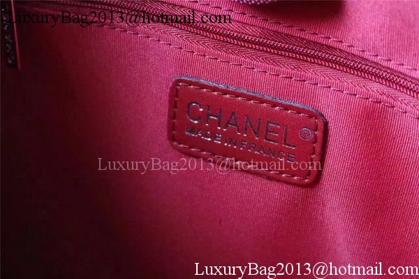 Chanel Large Canvas Tote Shopping Bag A5002 Red Chanel Large Canvas Tote Shopping Bag A5002 Red