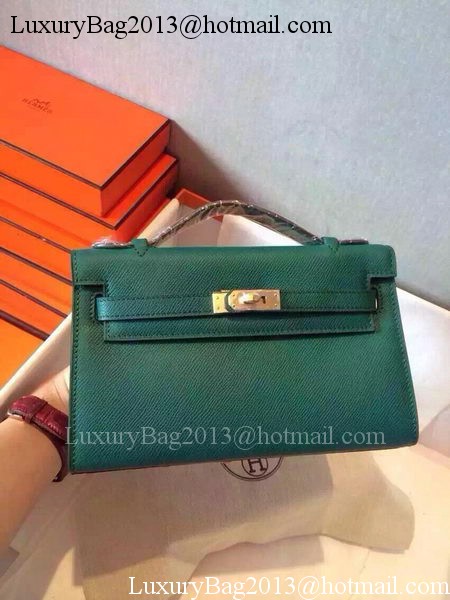 Hermes MINI Kelly 22cm Tote Bag Calfskin Leather K22 Dark Green Hermes MINI Kelly 22cm Tote Bag Calfskin Leather K22 Dark Green