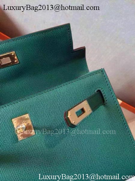 Hermes MINI Kelly 22cm Tote Bag Calfskin Leather K22 Dark Green Hermes MINI Kelly 22cm Tote Bag Calfskin Leather K22 Dark Green