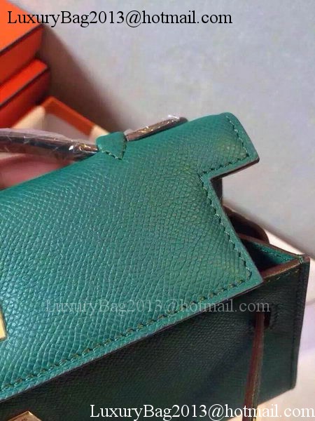 Hermes MINI Kelly 22cm Tote Bag Calfskin Leather K22 Dark Green Hermes MINI Kelly 22cm Tote Bag Calfskin Leather K22 Dark Green