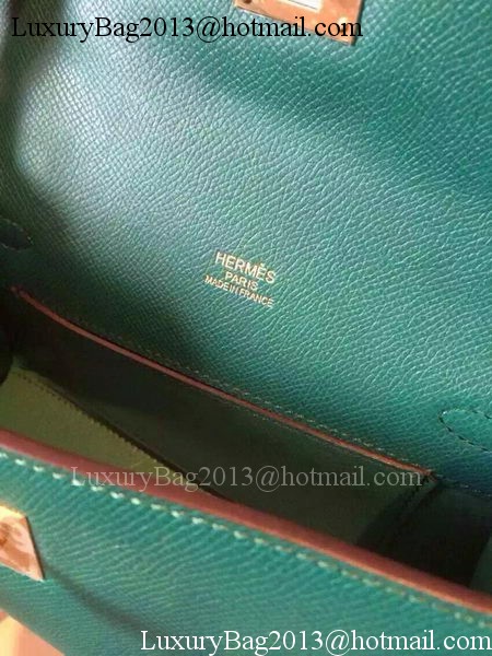 Hermes MINI Kelly 22cm Tote Bag Calfskin Leather K22 Dark Green Hermes MINI Kelly 22cm Tote Bag Calfskin Leather K22 Dark Green