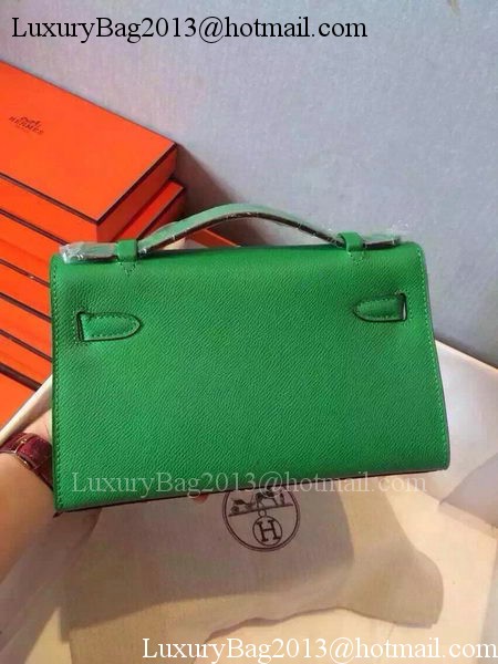 Hermes MINI Kelly 22cm Tote Bag Calfskin Leather K22 Green Hermes MINI Kelly 22cm Tote Bag Calfskin Leather K22 Green