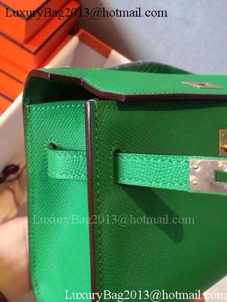 Hermes MINI Kelly 22cm Tote Bag Calfskin Leather K22 Green Hermes MINI Kelly 22cm Tote Bag Calfskin Leather K22 Green