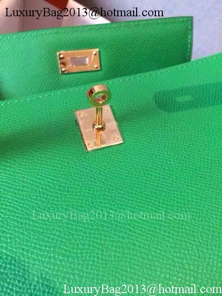 Hermes MINI Kelly 22cm Tote Bag Calfskin Leather K22 Green Hermes MINI Kelly 22cm Tote Bag Calfskin Leather K22 Green