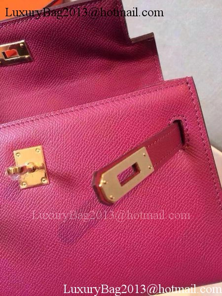 Hermes MINI Kelly 22cm Tote Bag Calfskin Leather K22 Peach Hermes MINI Kelly 22cm Tote Bag Calfskin Leather K22 Peach