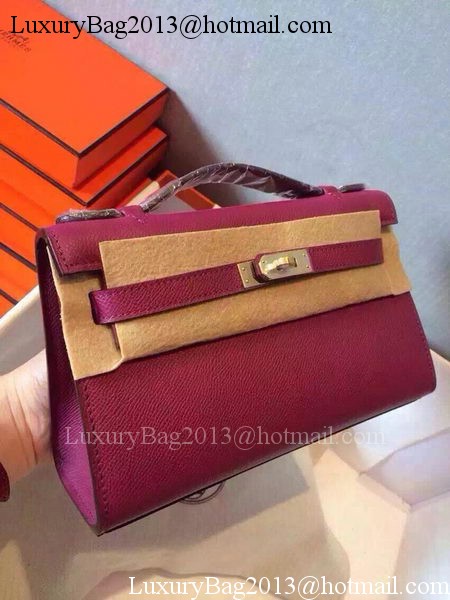 Hermes MINI Kelly 22cm Tote Bag Calfskin Leather K22 Peach Hermes MINI Kelly 22cm Tote Bag Calfskin Leather K22 Peach