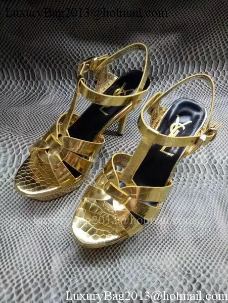 Yves Saint Laurent 20mm Platform 130mm Sandal YSL304 Gold Yves Saint Laurent 20mm Platform 130mm Sandal YSL304 Gold